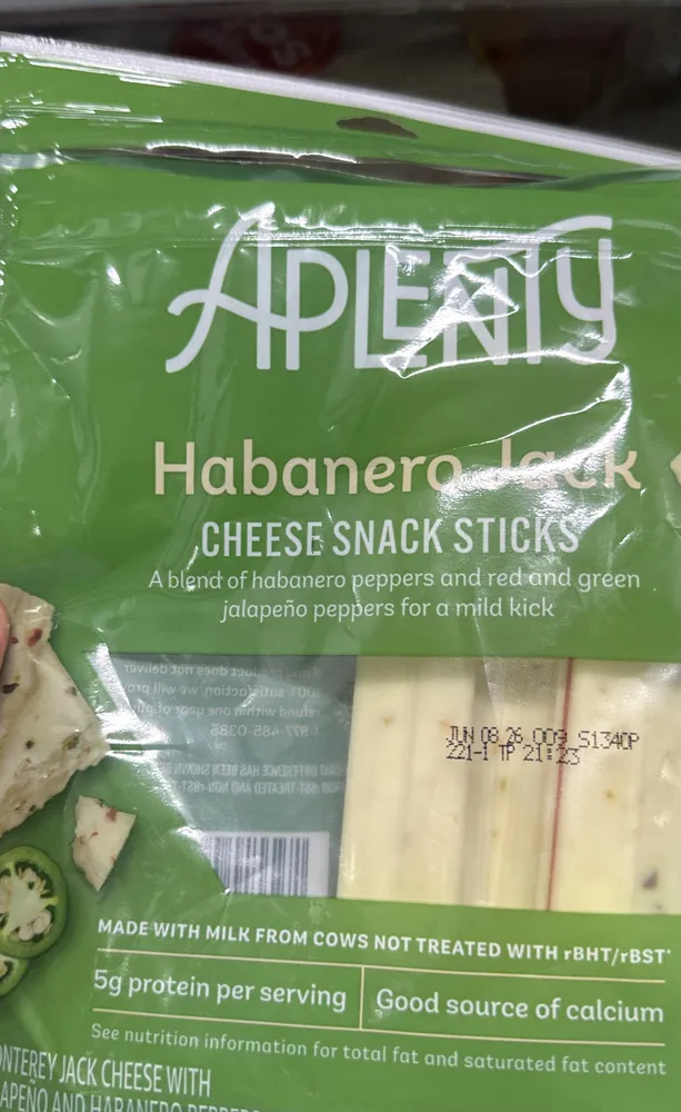 Habanero jack cheese snack sticks