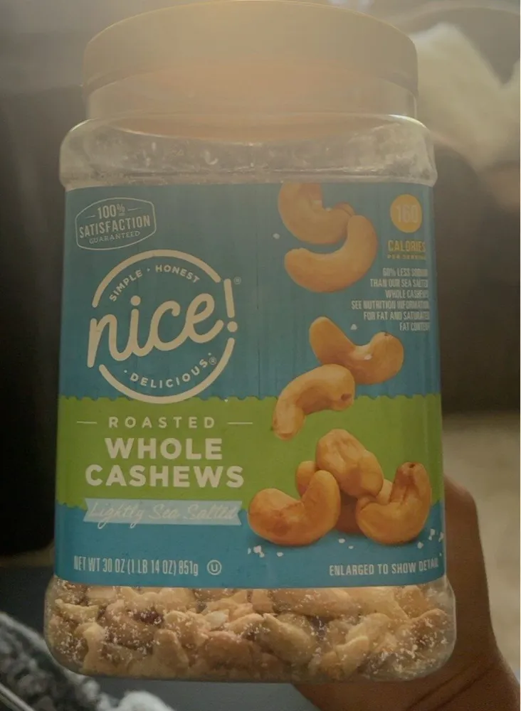 Roasted Whole Cashews lightly salted