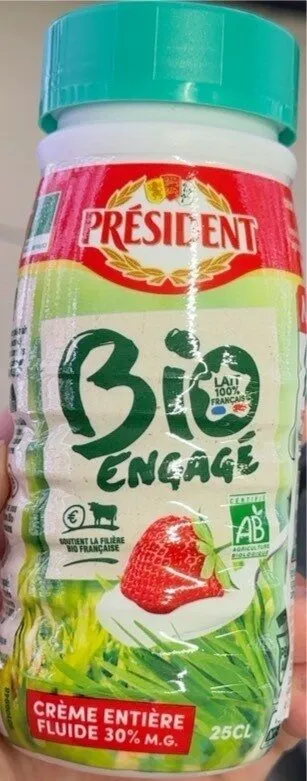 Bio Engagé - Crème Entière Fluide 30% M.G.
