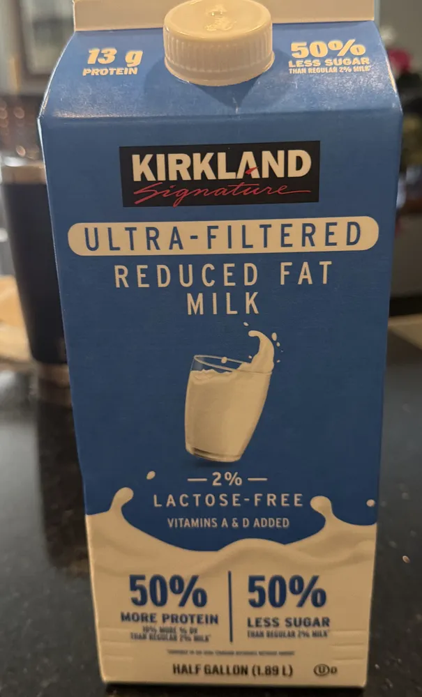 Ultra filtered reduced fat milk