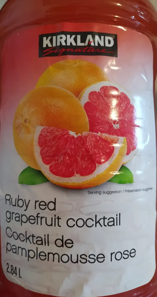 Ruby red grapefruit cocktail