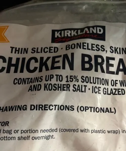 Chicken Breast Thin Sliced