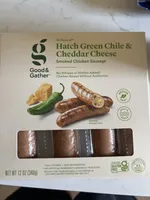 Hatch Green Chile & Cheddar Cheese Smoked Chicken Sausage