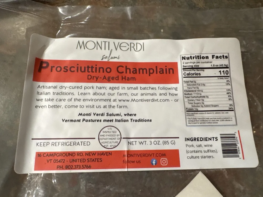 Prosciuttino Champlain