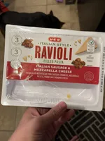 Italian Style Ravioli Filled Pasta; Sausage And Mozzarella