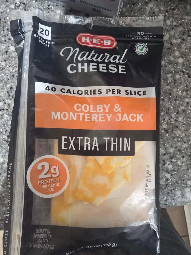Colby & Monterey Jack Extra Thin Natural Cheese