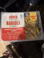 Ravioli Filled Pasta With Tomato, Mozzarella Cheese