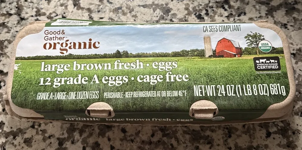 Large Brown Fresh Eggs