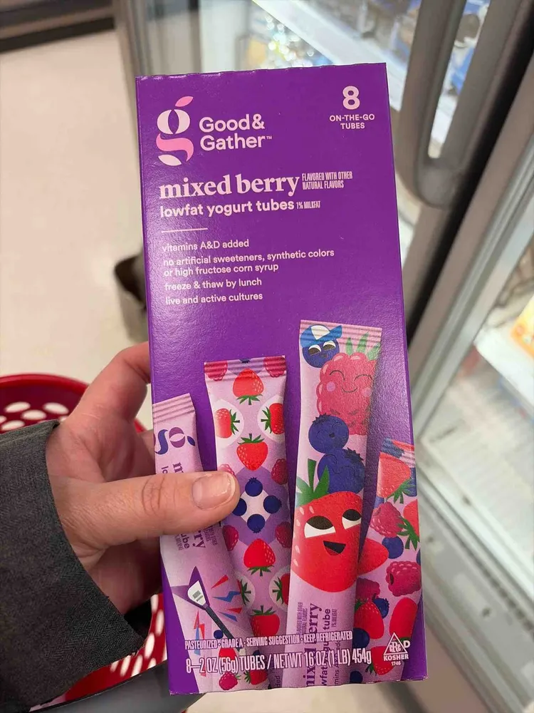 Mixed Berry Lowfat Yogurt Tubes