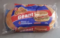 4 Pains pour Hamburgers Géant