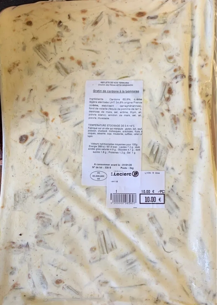 Gratin de Cardons à la Lyonnaise