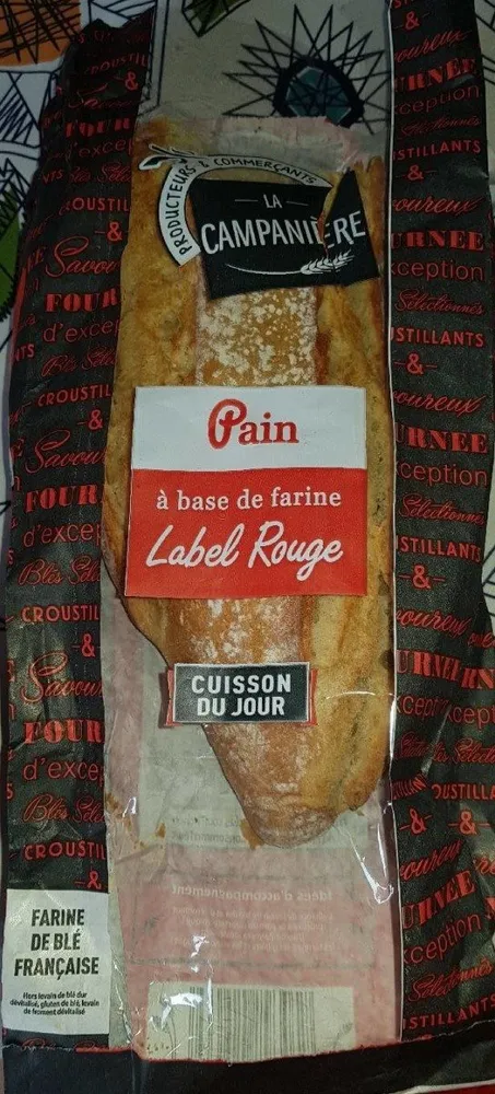 Pain à base de farine ble label rouge