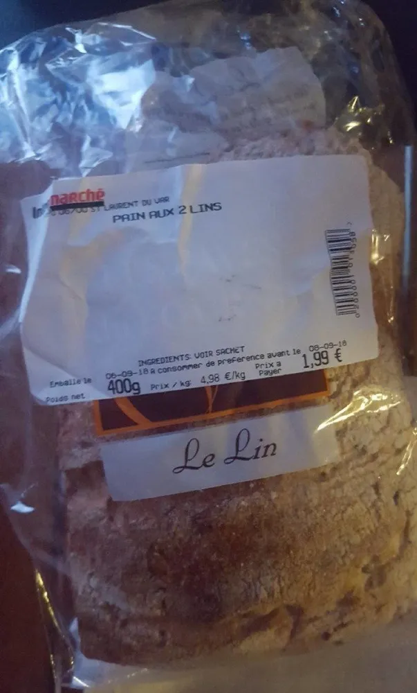 Pain aux 2 lins