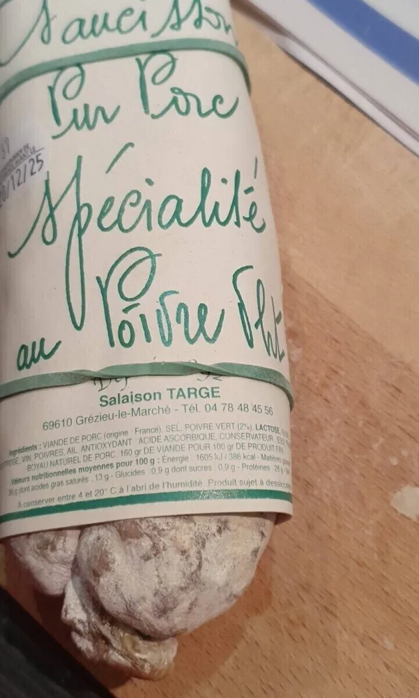 Saucisson poivre