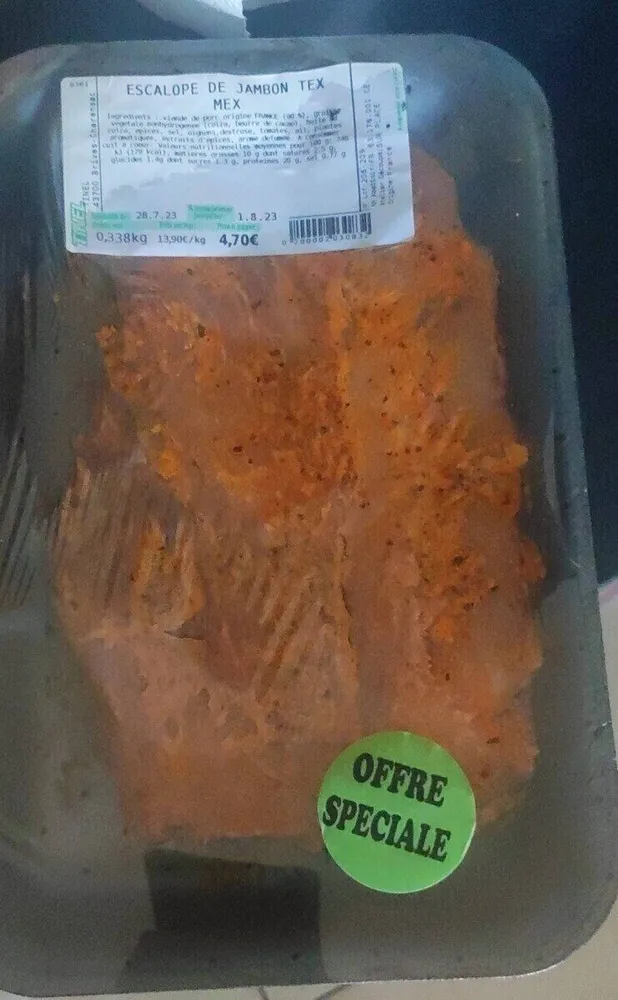 Escalope de jambon tex mex