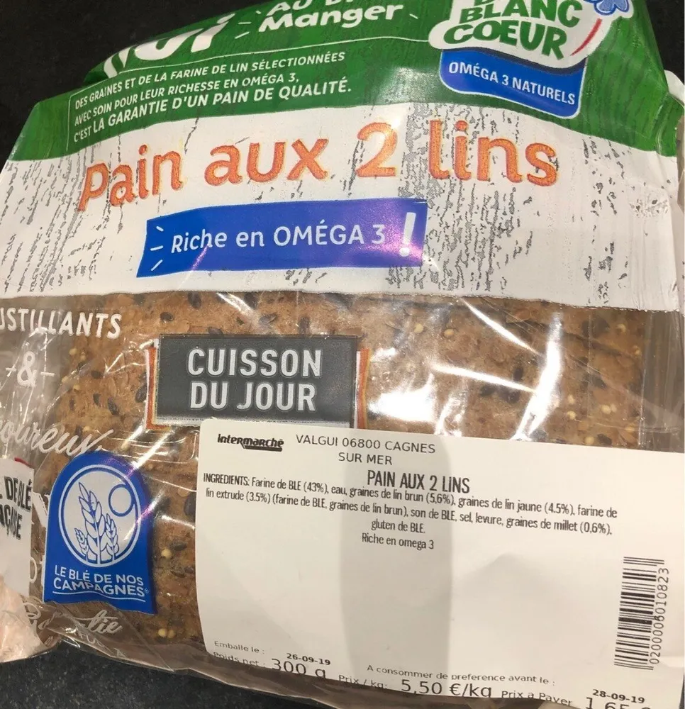 Pain aux 2 lins