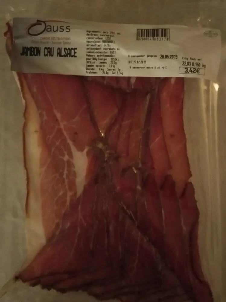 Jambon cru alsace