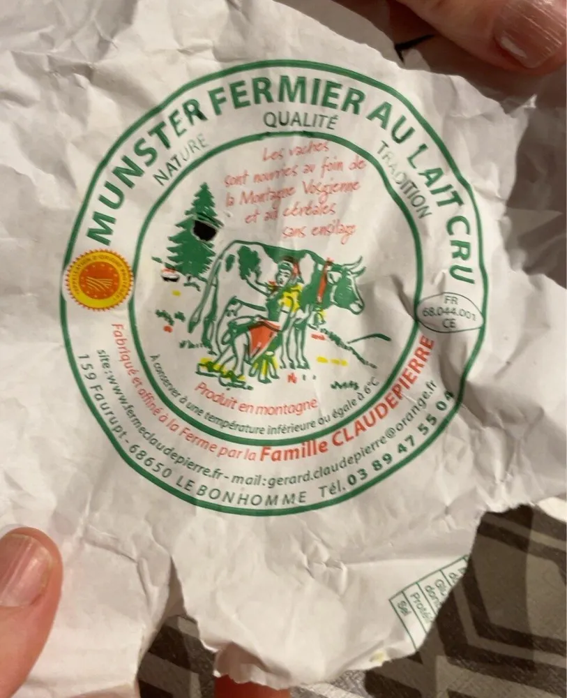 Munster fermier au lait cru