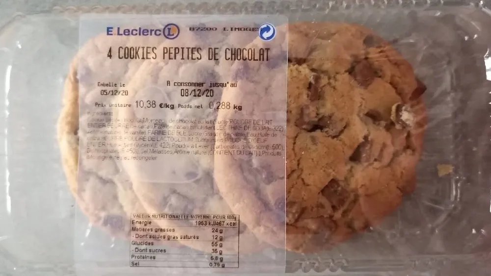 Cookies pépites chocolat