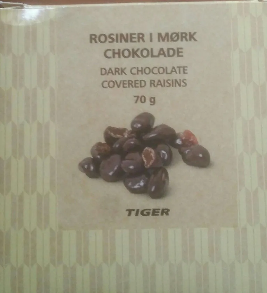 Dark chocolate covered raisins