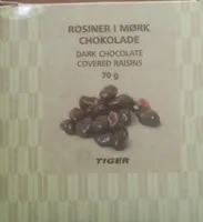 Dark chocolate covered raisins