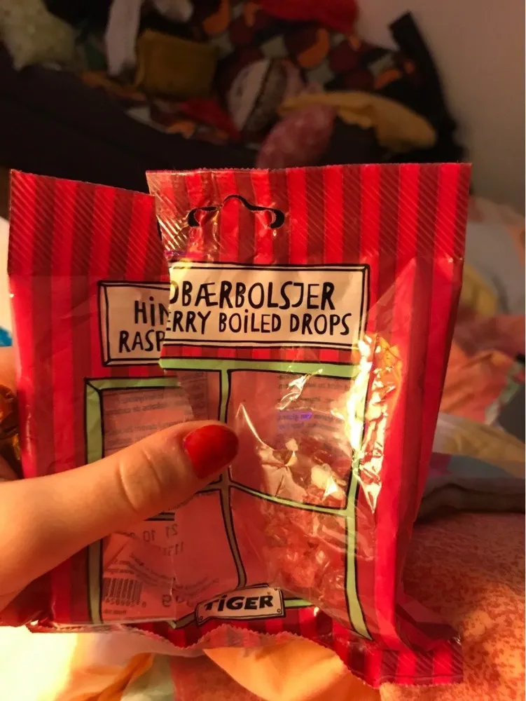 Raspberry boiled drops