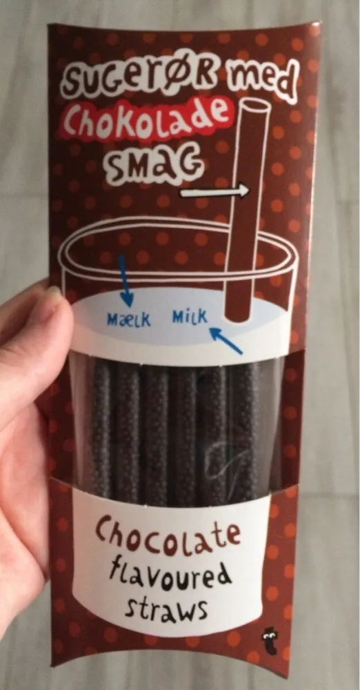 Chocolate flavoured straws