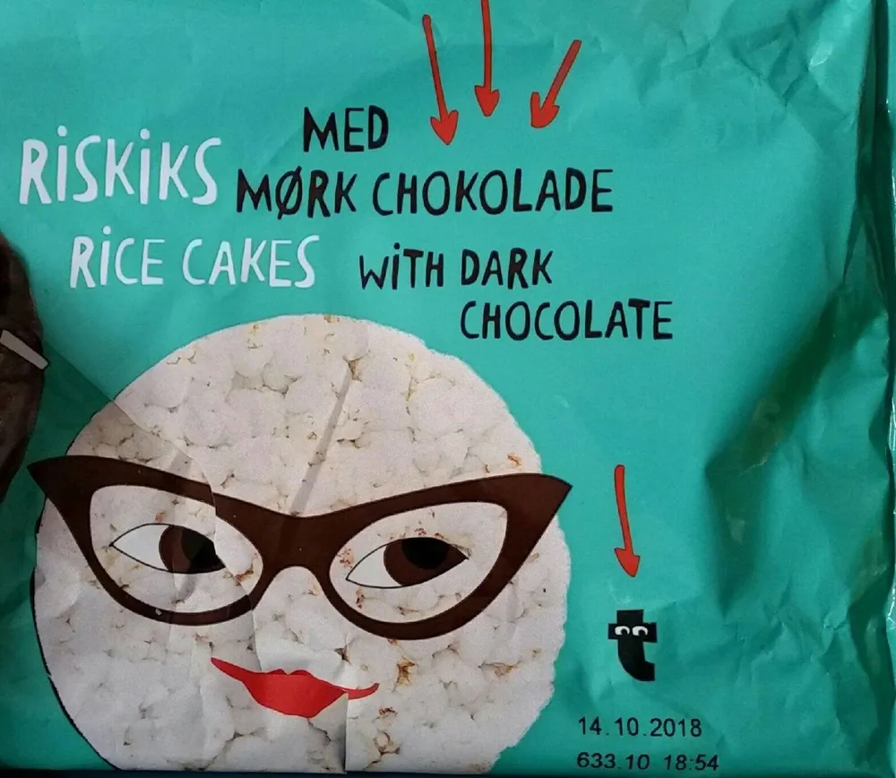Rice cakes with dark chocolate