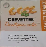 Crevettes décortiquées cuites