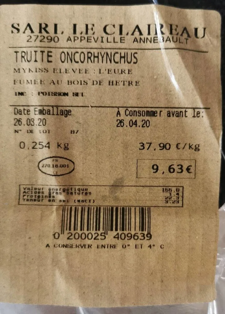 Truite fumée