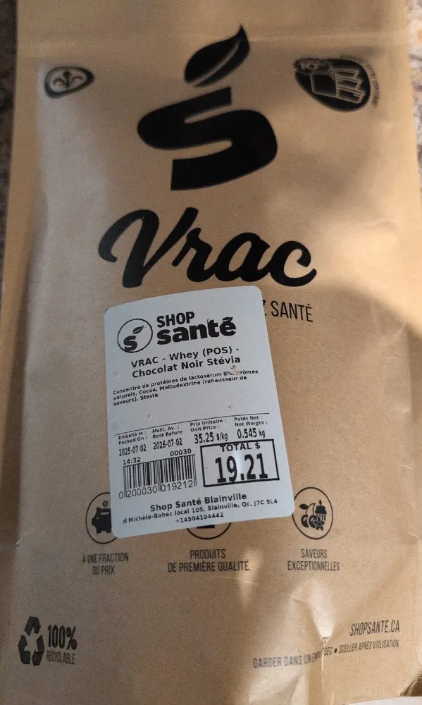 Whey - Black Chocolate Stevia