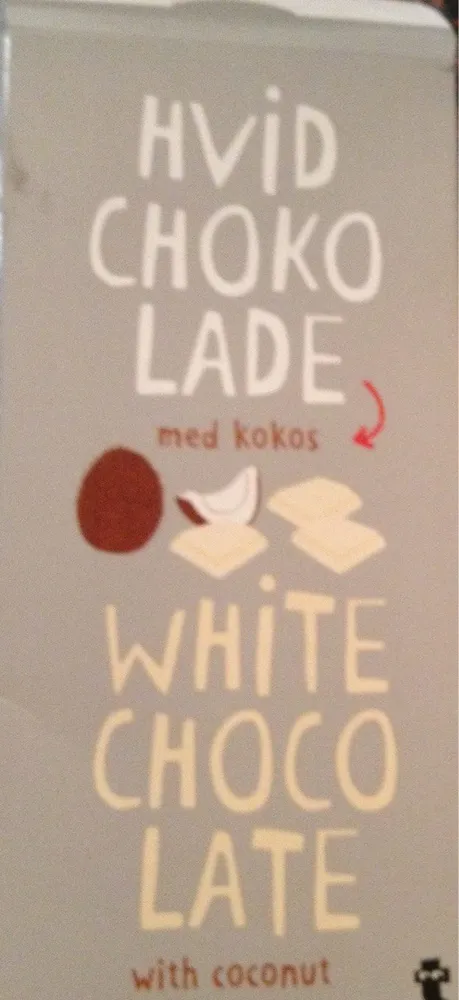 White chocolate with coconut