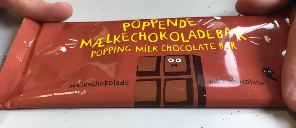 Poppende Mælkechokoladebar