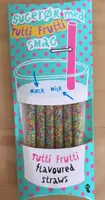 Tutti frutti flavoured straws