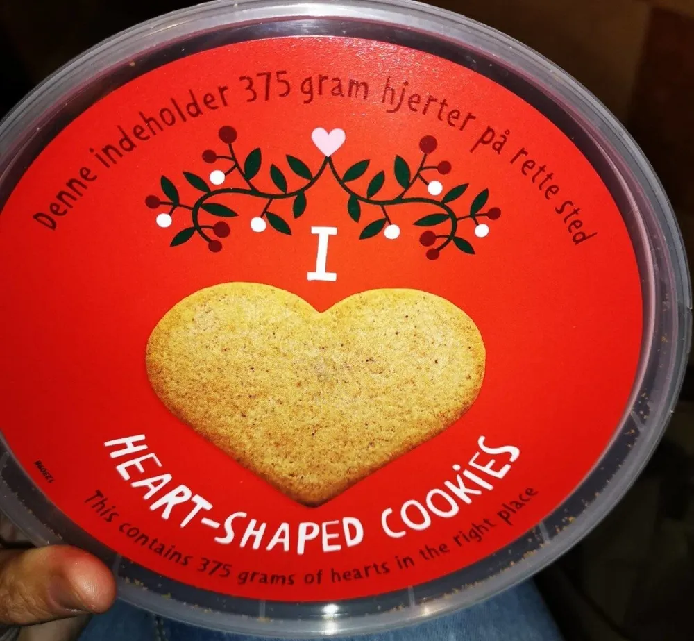 Heart-shaped cookies