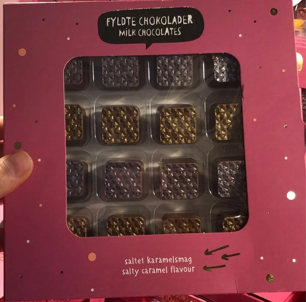 Milk chocolates salty caramel flavour