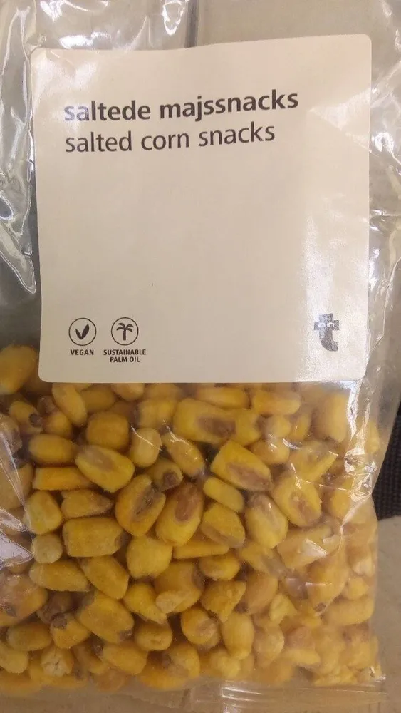 Salted corn snack