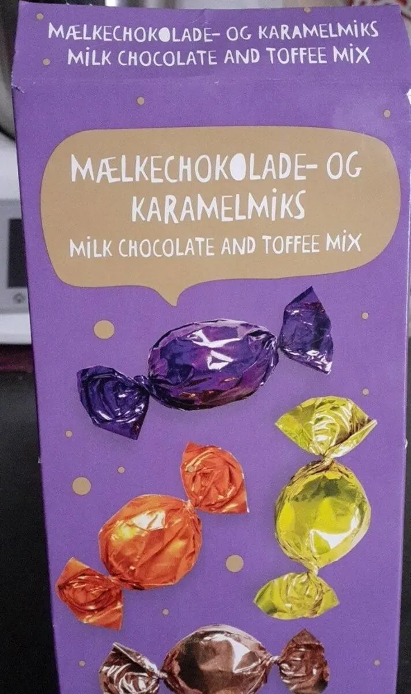 Mælkchokolade- og karamelmiks