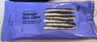 Biscuits au riz enrobés de chocolat noir