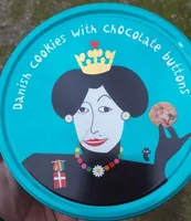 Danish cookies with chocolate buttons