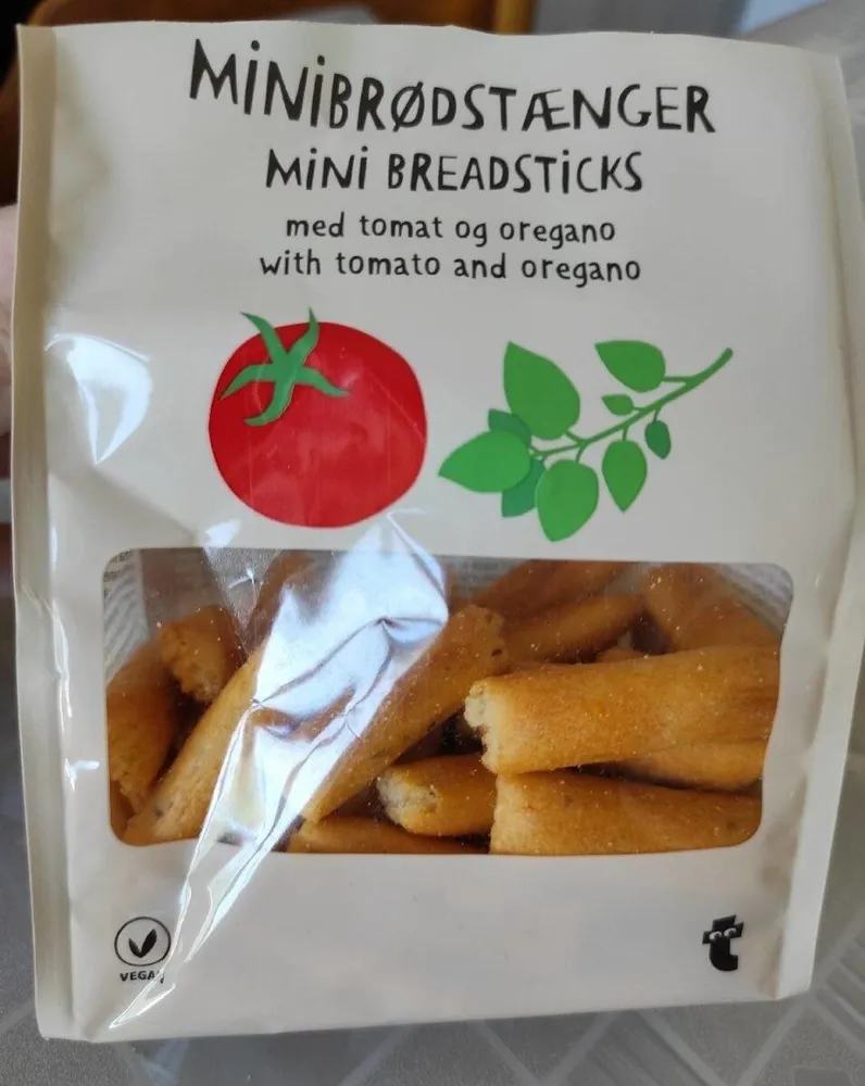Minibrødstænger with tomato and oregano