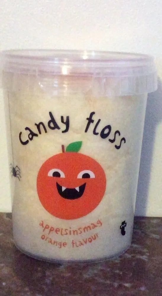 Orange flavour candy floss
