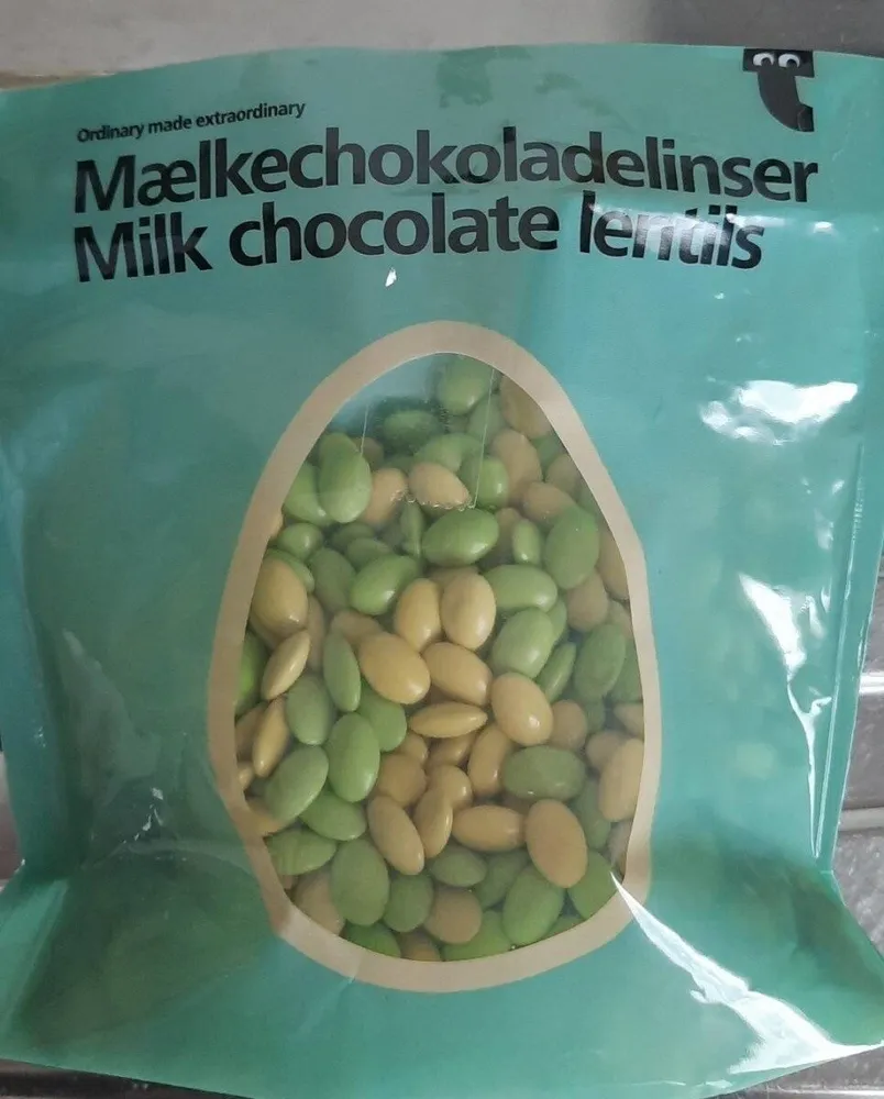 milk chocolate lentils