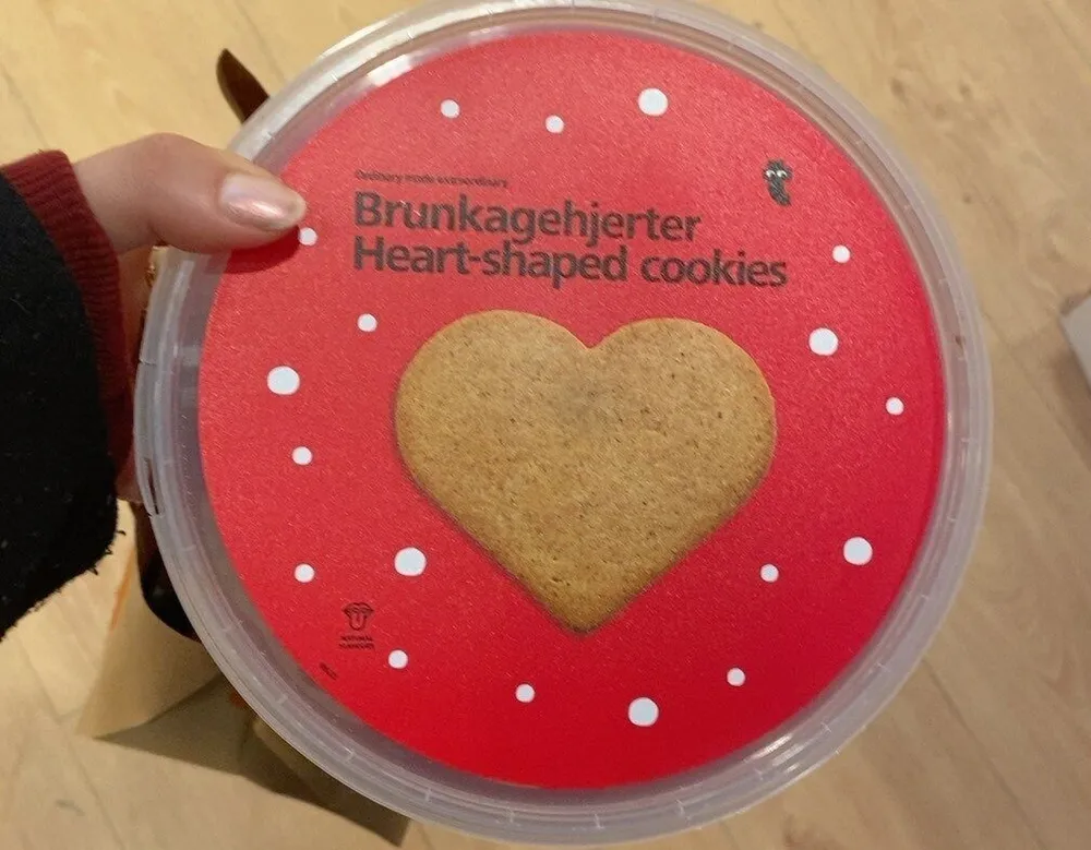 Heart-shaped cookies