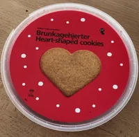 Brunkagehjerter Heart-Shaped cookies
