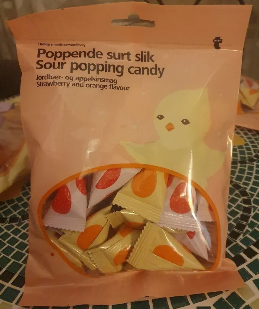 Caramelle frizzanti asprigne al gusto di fragola