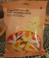 Caramelle frizzanti asprigne al gusto di fragola