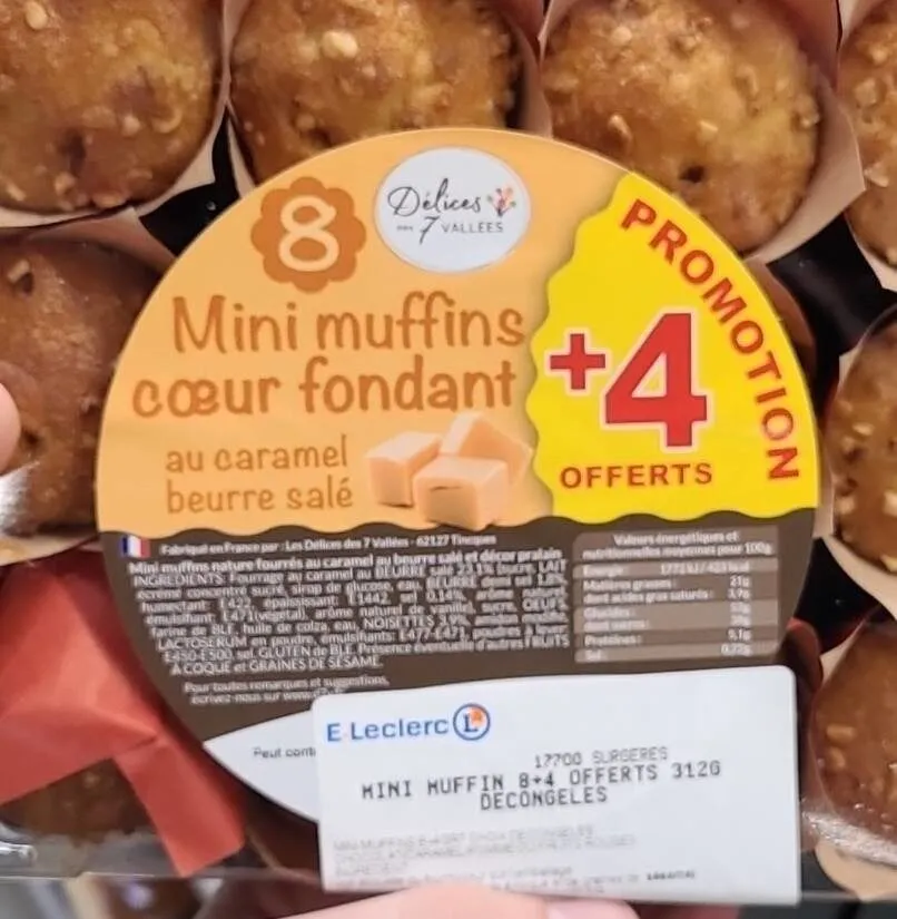 Mini Muffin cœur fondant caramel