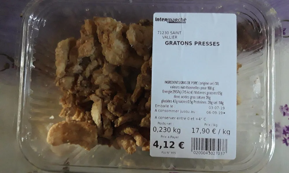 Gratons pressés
