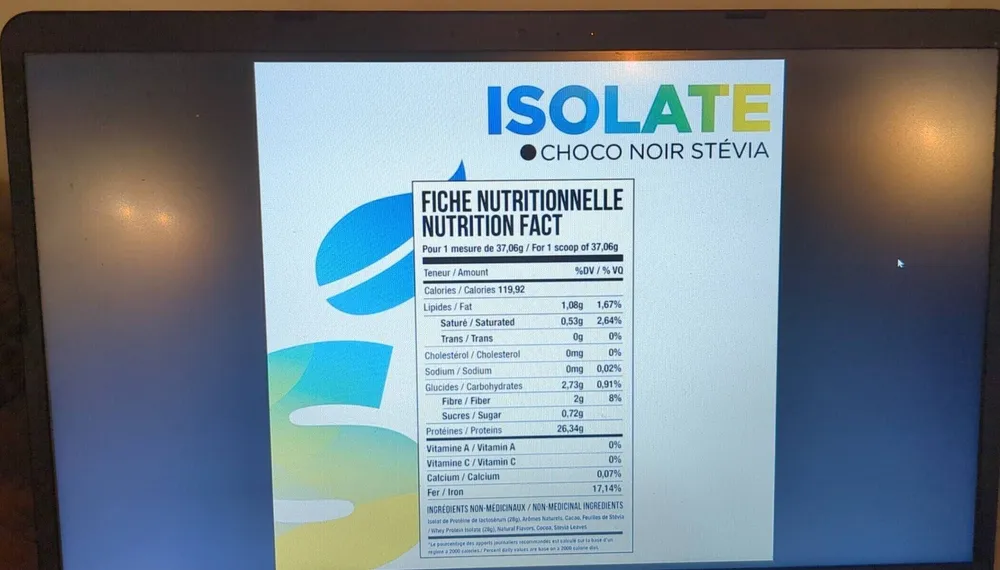 Isolate Choco Noir Stevia